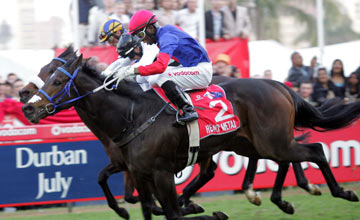 Heavy Metal wins the Durban July - Greyville - 06.07.13
