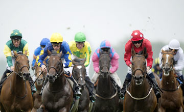 Garswood (2nd right) wins the Lennox Stakes