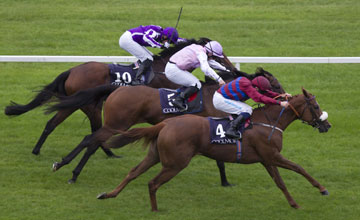 La Collina and Chris Hayes win the Matron Stakes (Group 1) from Lily's Angel and Say Leopardstown Photo: Patrick 07.09.2013