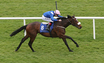 ZAWRAQ RIDDEN BY PAT SMULLEN WINNING THE LEOPARDSTOWN 2000 GUINEAS TRIAL STAKES
