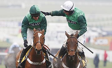 PEACE AND CO Ridden by Barry Geraghty (Left)