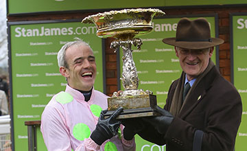 Ruby Walsh and winning trainer Willie Mullins.