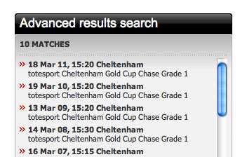 Advanced Results Search